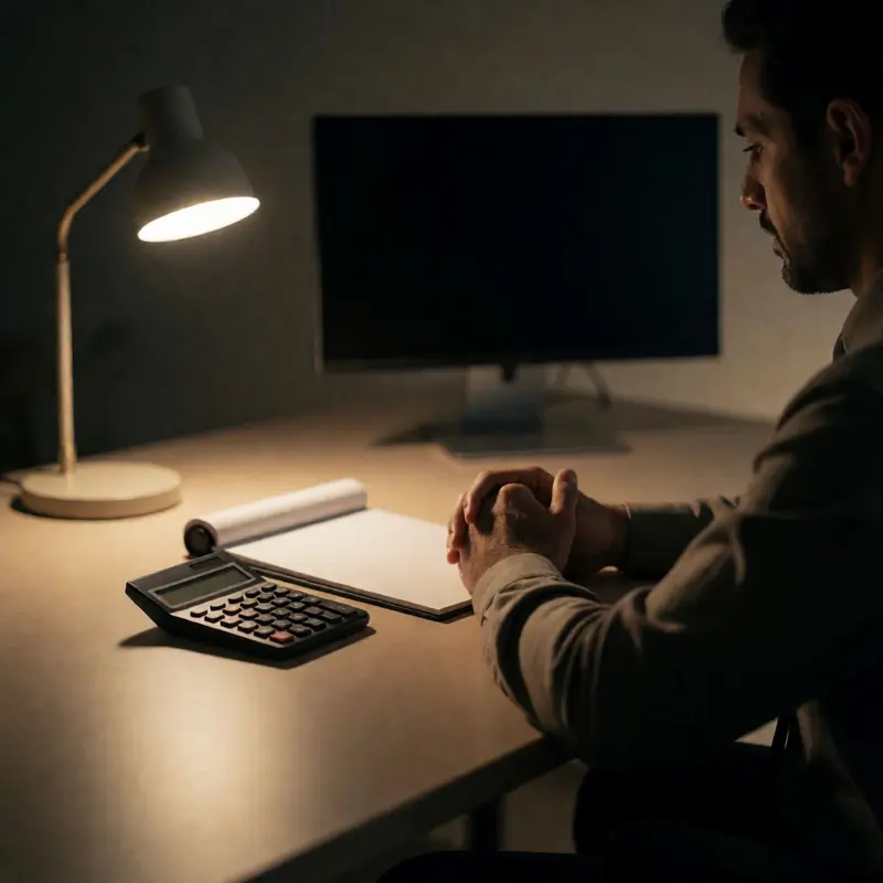 A consultant pauses before validating claims, signaling careful verification over blind trust.