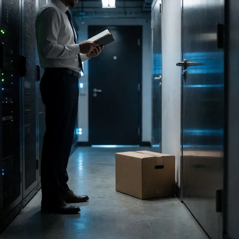 A consultant considers where meeting data may be stored and who may handle it.