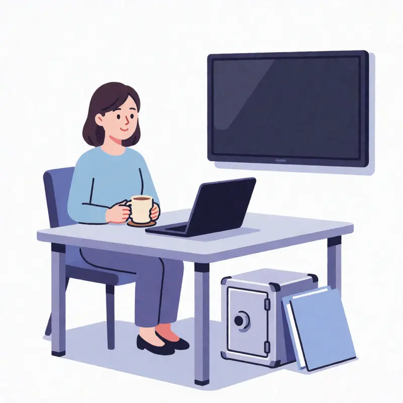 A controlled workspace signals restricted access before sharing any recap.