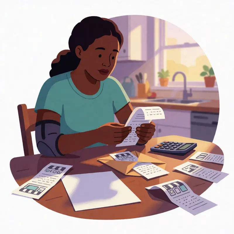 Receipts and a calculator pile up when tax collection is handled manually.
