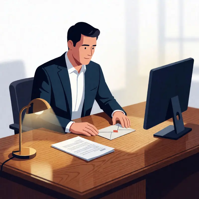 A consultant pauses before sending a client-facing follow-up.